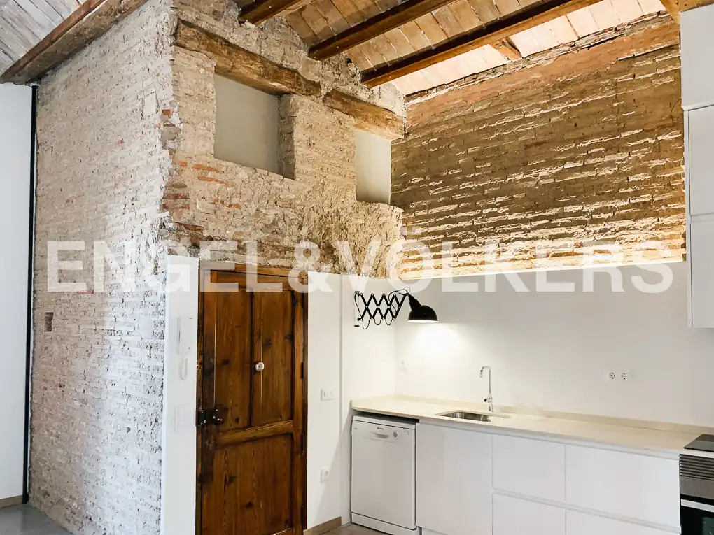 Küche von Wohnung zur Miete in Valencia mit Klimaanlage, Heizung und Balkon