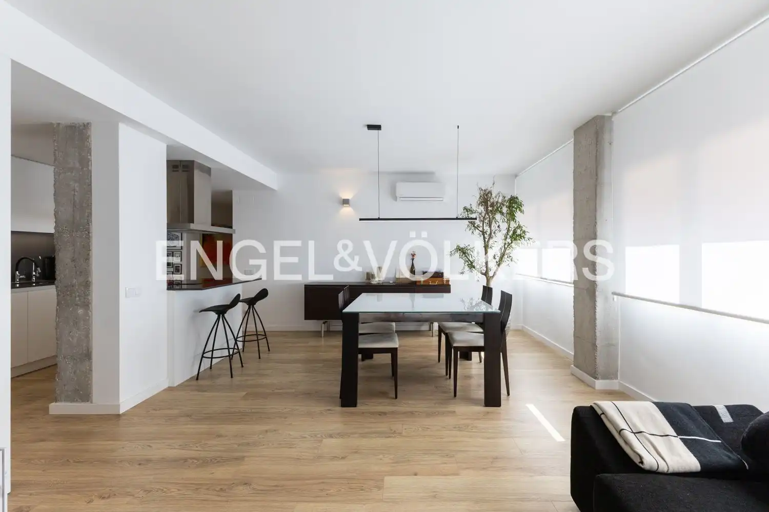 Comedor de Piso de alquiler en Castellón de la Plana / Castelló de la Plana con Aire acondicionado, Calefacción y Parquet