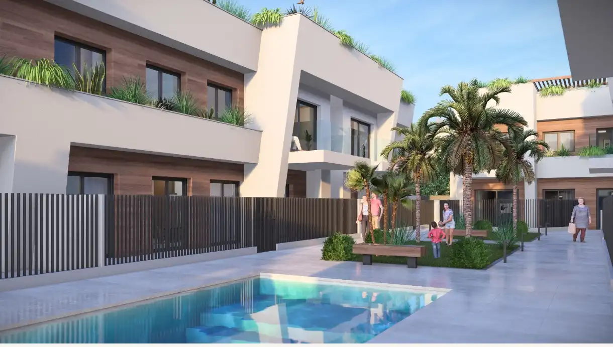 Swimming pool of Houses for sale in Torre-Pacheco  with Air Conditioner, Heating and Private garden