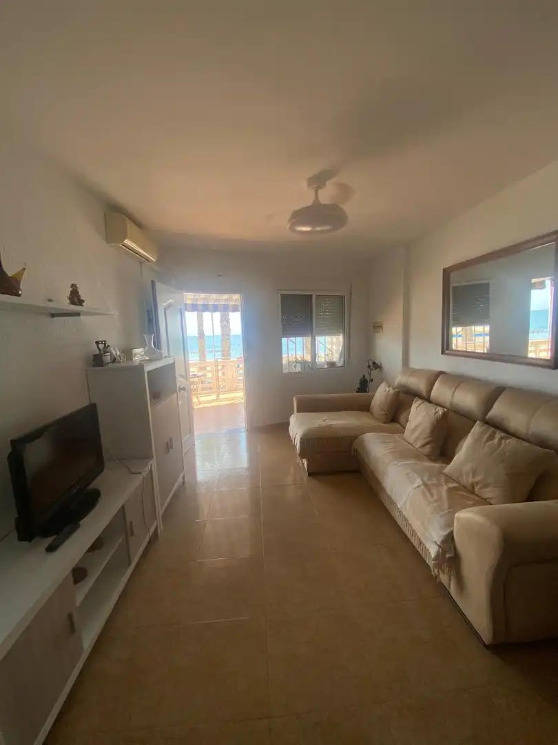 Living room of Flat for rent in Roquetas de Mar  with Air Conditioner, Heating and Private garden