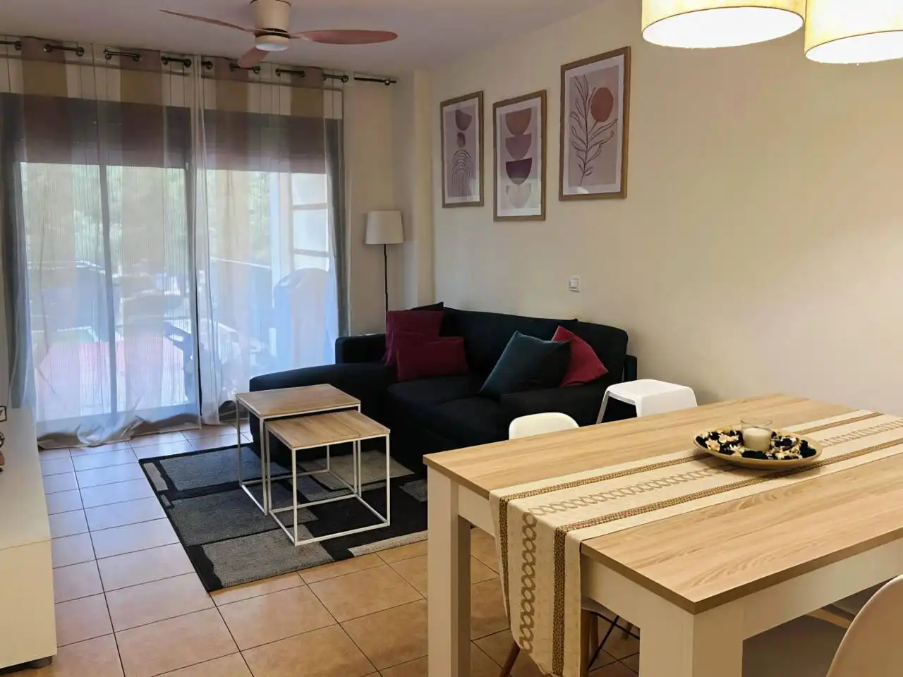 Wohnzimmer von Wohnung zur Miete in San Jorge / Sant Jordi mit Klimaanlage, Heizung und Terrasse