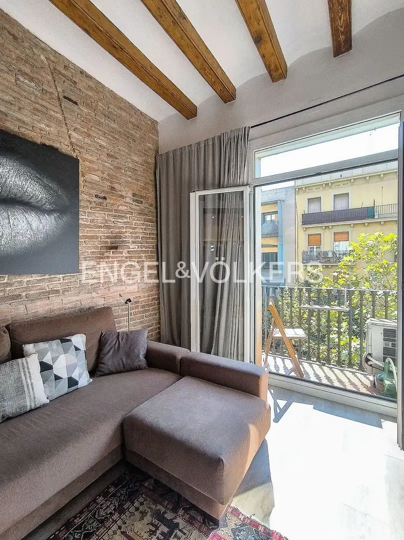 Terraza de Piso de alquiler en Barcelona con Aire acondicionado, Calefacción y Parquet