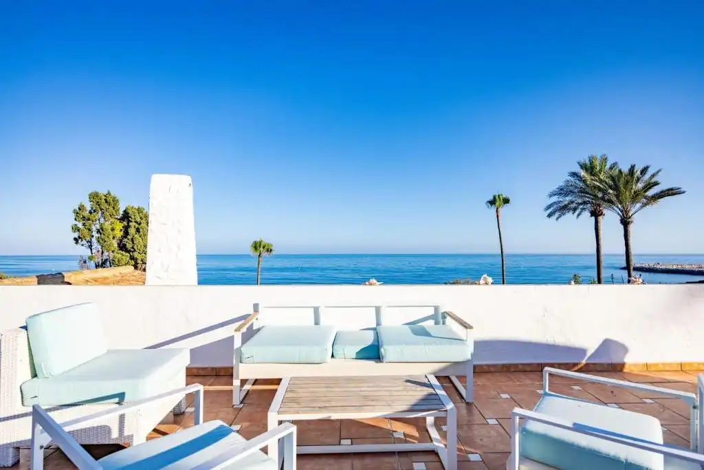 Terrassa de Casa o xalet de lloguer en Marbella amb Aire condicionat, Jardí privat i Terrassa