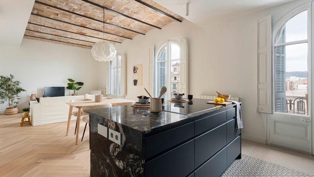 Cuina de Apartament en venda en  Barcelona Capital amb Aire condicionat, Calefacció i Parquet