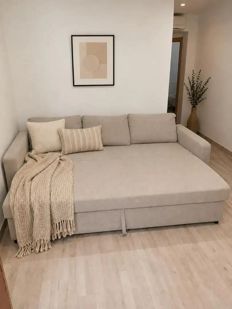 Wohnzimmer von Wohnung zur Miete in Madrid mit Klimaanlage, Heizung und Möbliert