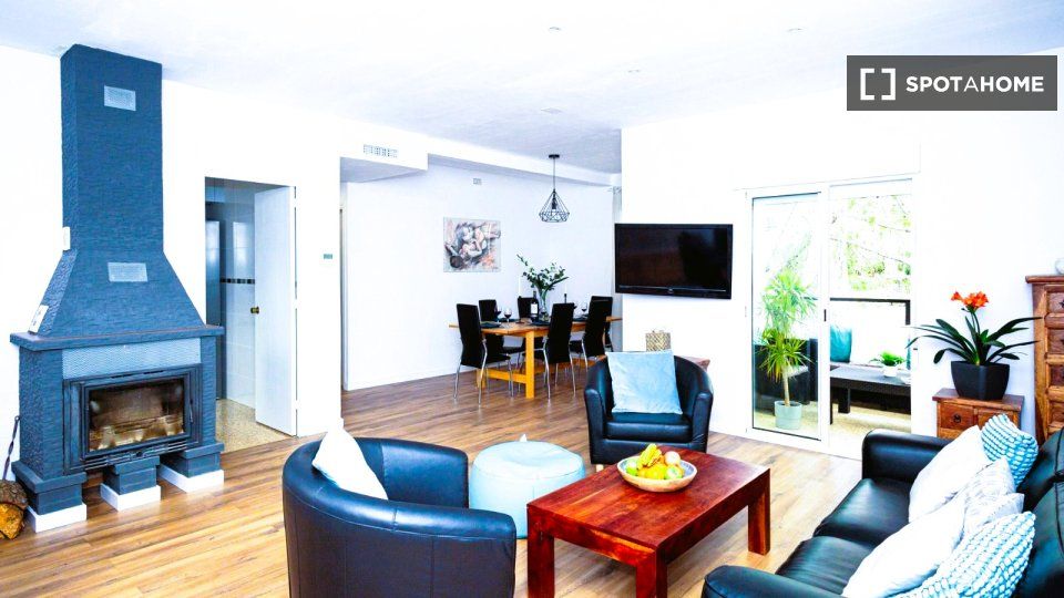 Living room of Flat to rent in Olivella  with Air Conditioner, Heating and Furnished