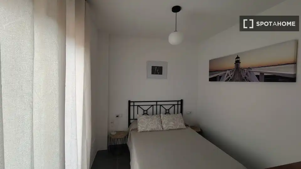 Bedroom of Flat for share in Sant Llorenç d'Hortons  with Air Conditioner, Terrace and Furnished