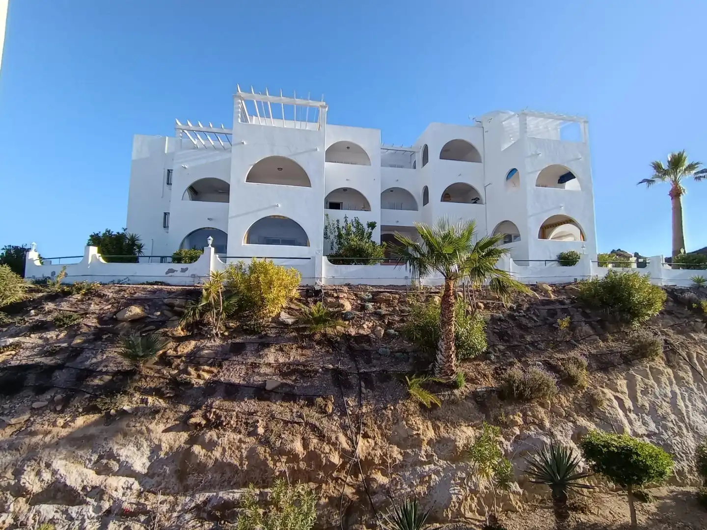 Exterior view of Flat for sale in Pulpí  with Air Conditioner, Private garden and Furnished