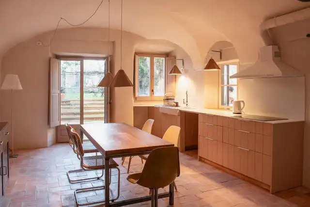 Kitchen of Flat for rent in Girona  with Heating, Terrace and Furnished