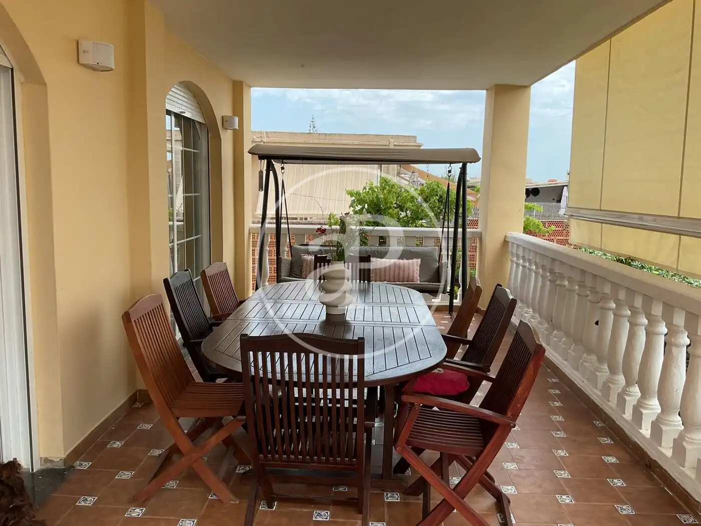 Terraza de Casa o chalet de alquiler en Tavernes de la Valldigna con Calefacción, Terraza y Amueblado
