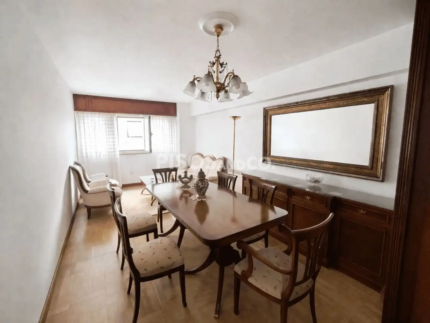 Dining room of Flat for sale in A Coruña Capital   with Heating, Terrace and Furnished
