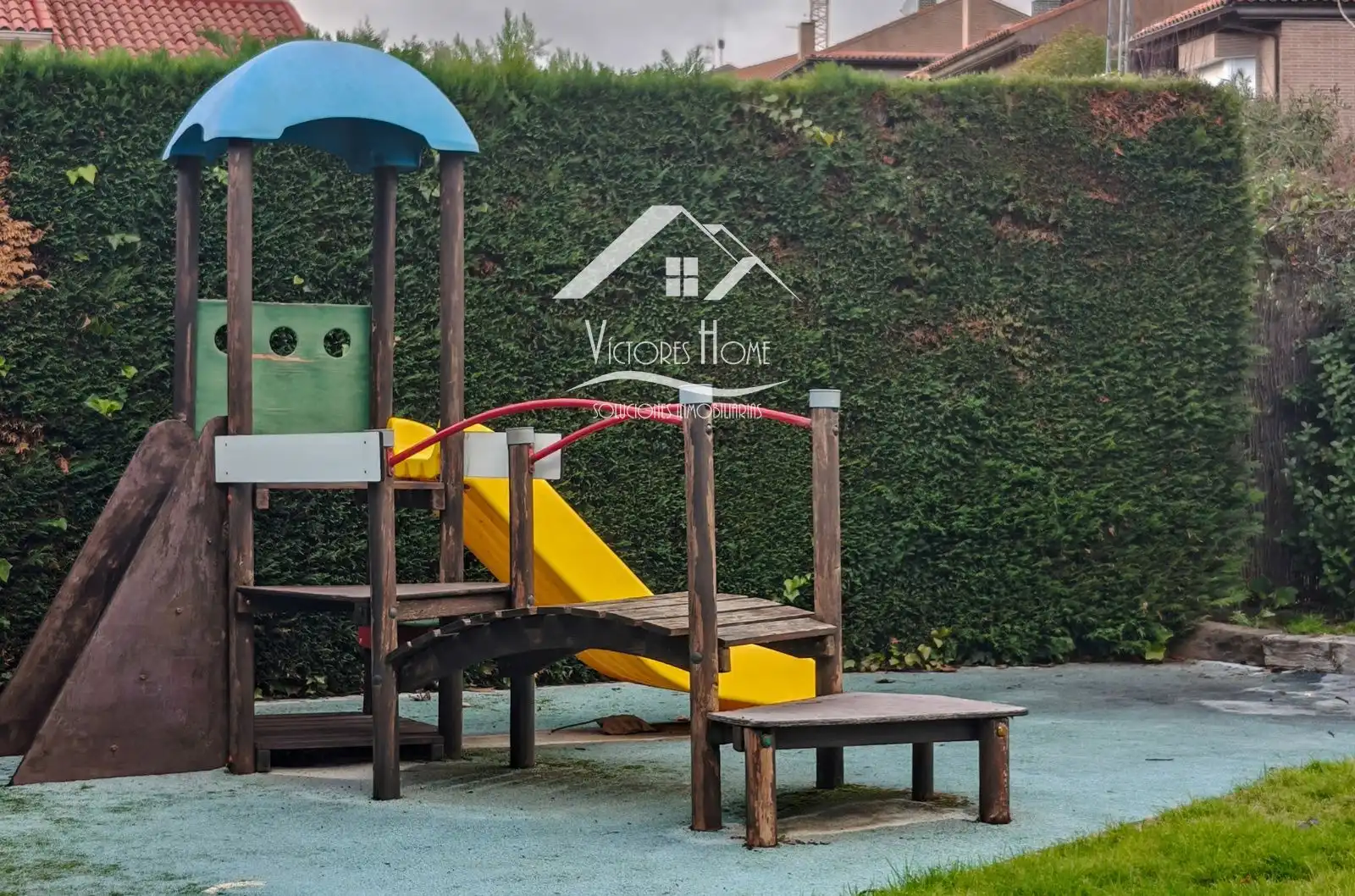 Garten von Einfamilien-Reihenhaus zum Verkauf in San Agustín del Guadalix mit Klimaanlage, Heizung und Parkett