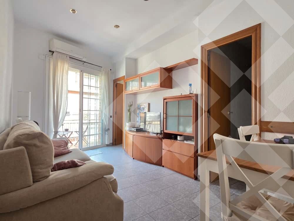 Sala de estar de Piso de alquiler en  Barcelona Capital con Aire acondicionado, Calefacción y Parquet