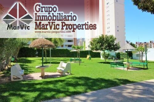 Exterior view of Study for sale in Benidorm  with Air Conditioner, Private garden and Community pool