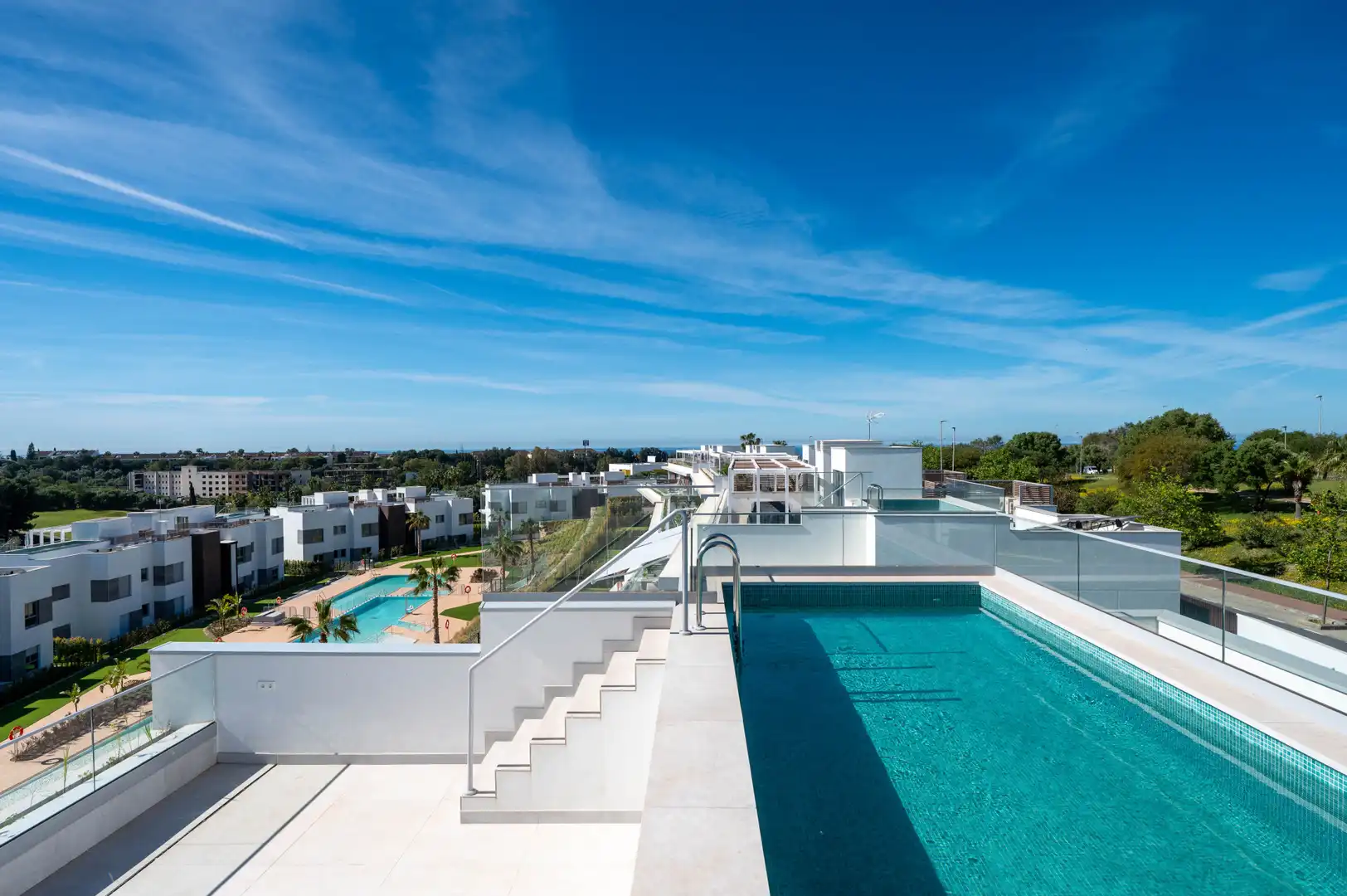 Swimming pool of Attic for rent in Marbella  with Air Conditioner, Terrace and Storage room