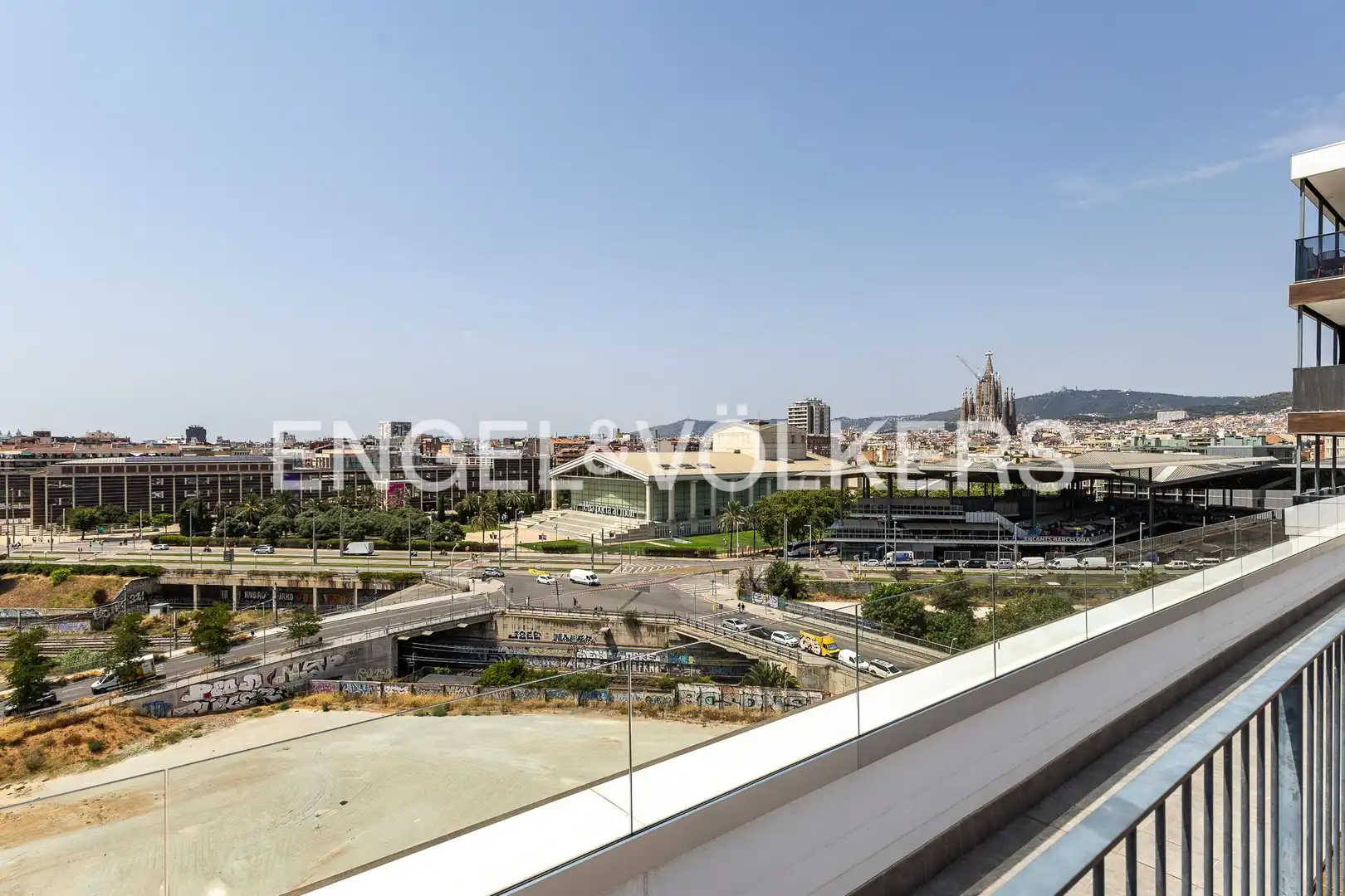 Terraza de Piso de alquiler en Barcelona con Aire acondicionado, Calefacción y Parquet