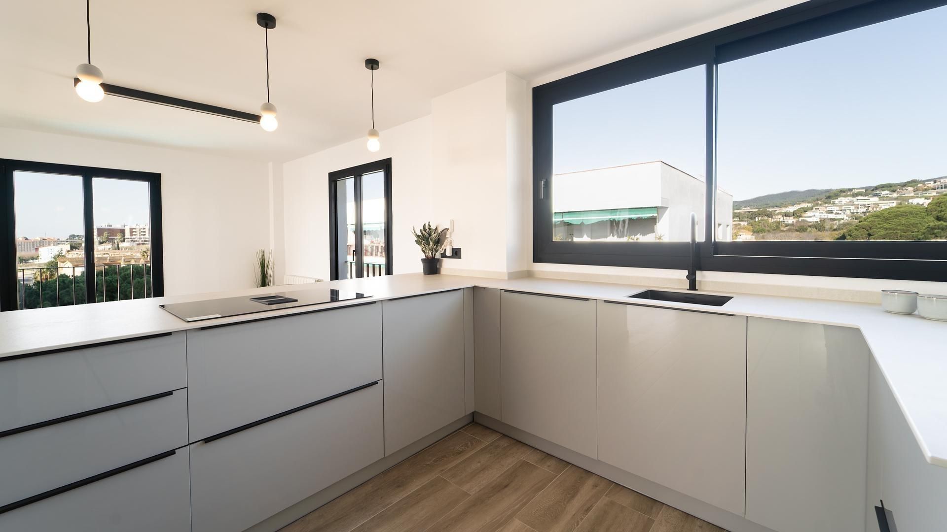 Kitchen of Flat for sale in Sant Andreu de Llavaneres  with Air Conditioner, Heating and Private garden