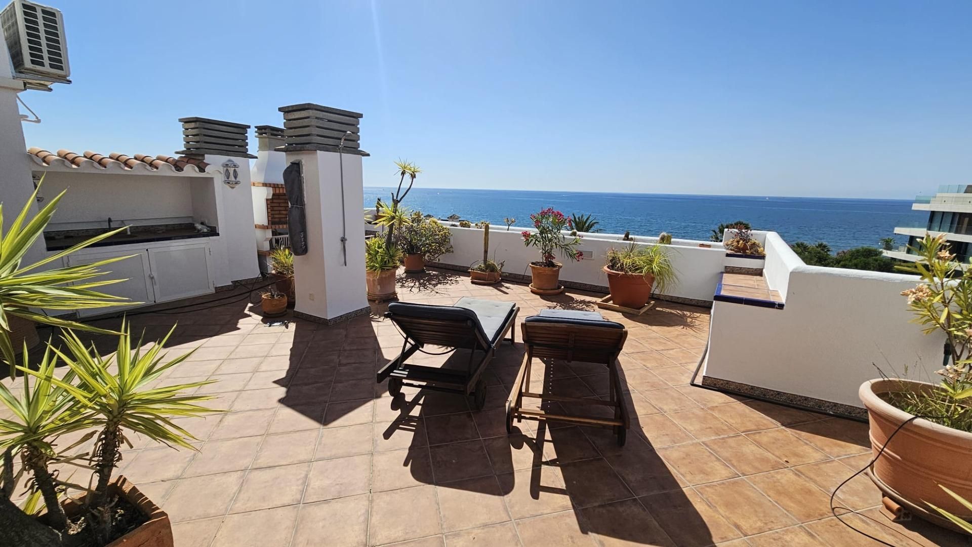 Terrace of Apartment for sale in Estepona  with Air Conditioner, Heating and Private garden