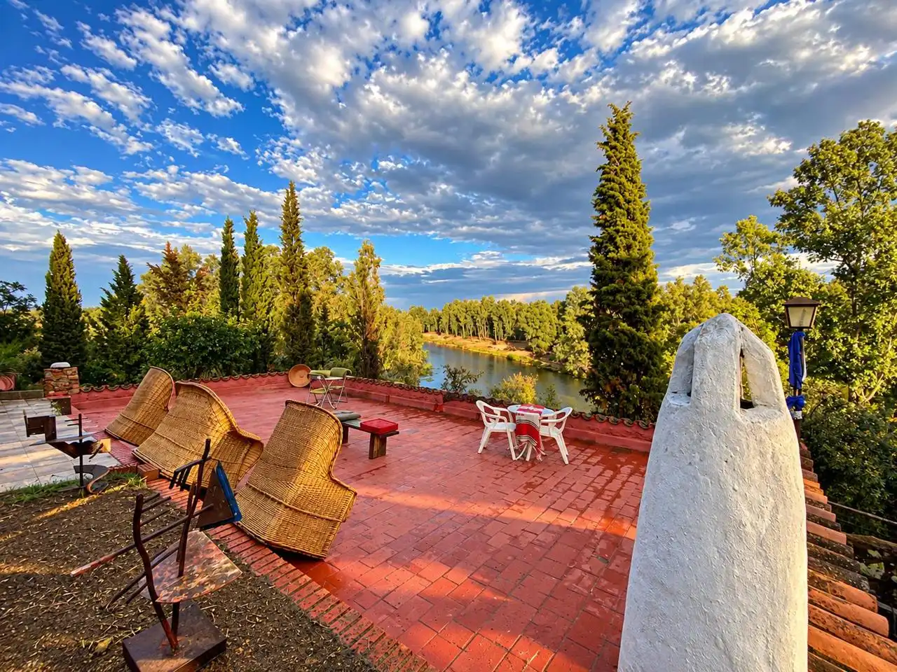 Terrace of Country homes for sale in Valverde de Mérida, Badajoz