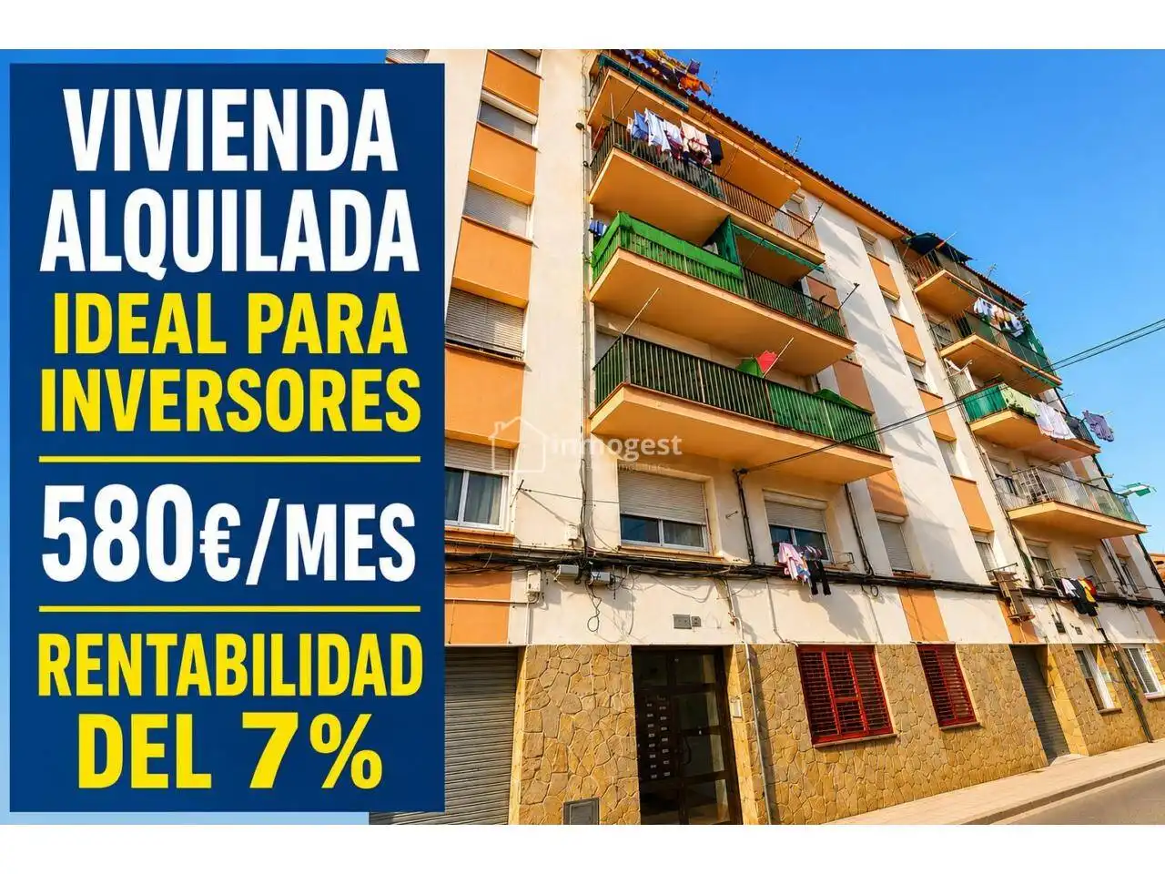 Vista exterior de Pis en venda en Salt amb Moblat i Balcó
