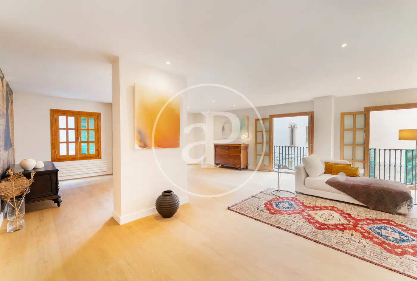 Wohnzimmer von Wohnung zum Verkauf in  Palma de Mallorca mit Klimaanlage, Heizung und Balkon