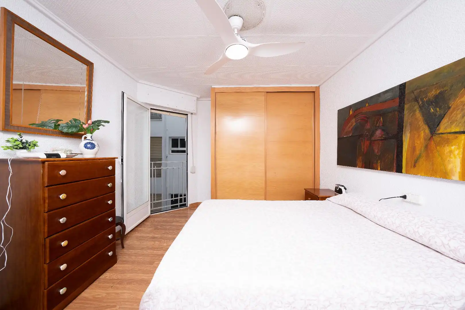 Bedroom of Flat for sale in Elche / Elx  with Heating, Furnished and Balcony