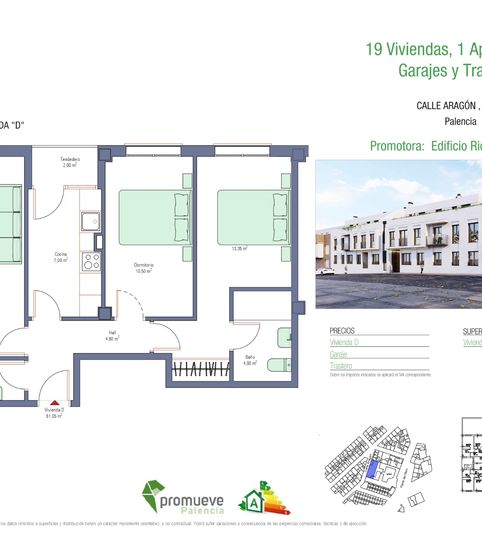 Foto 2 de Piso en venta en Paseo del Otero, 59, El Cristo, Palencia Capital