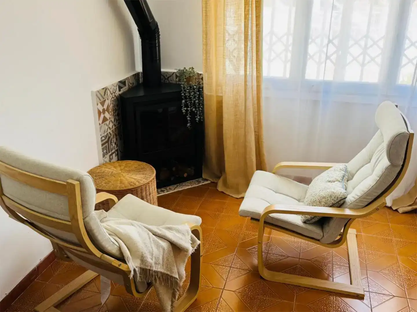 Living room of Flat for rent in Cambrils  with Air Conditioner, Private garden and Storage room