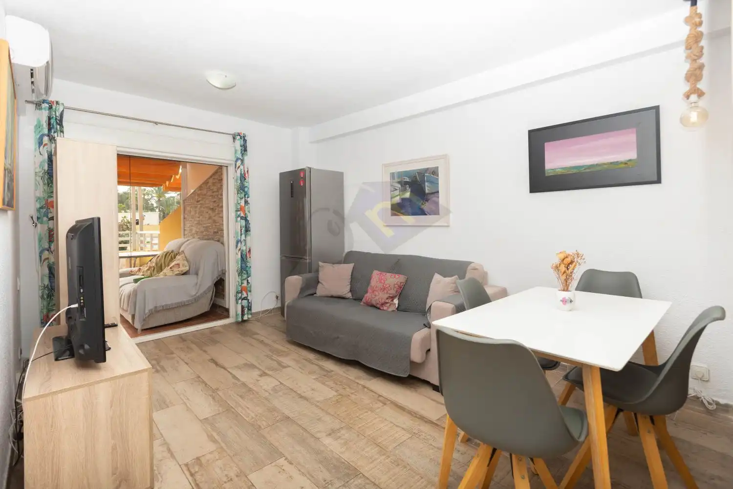 Living room of Apartments for sale in Calpe / Calp  with Air Conditioner, Heating and Furnished