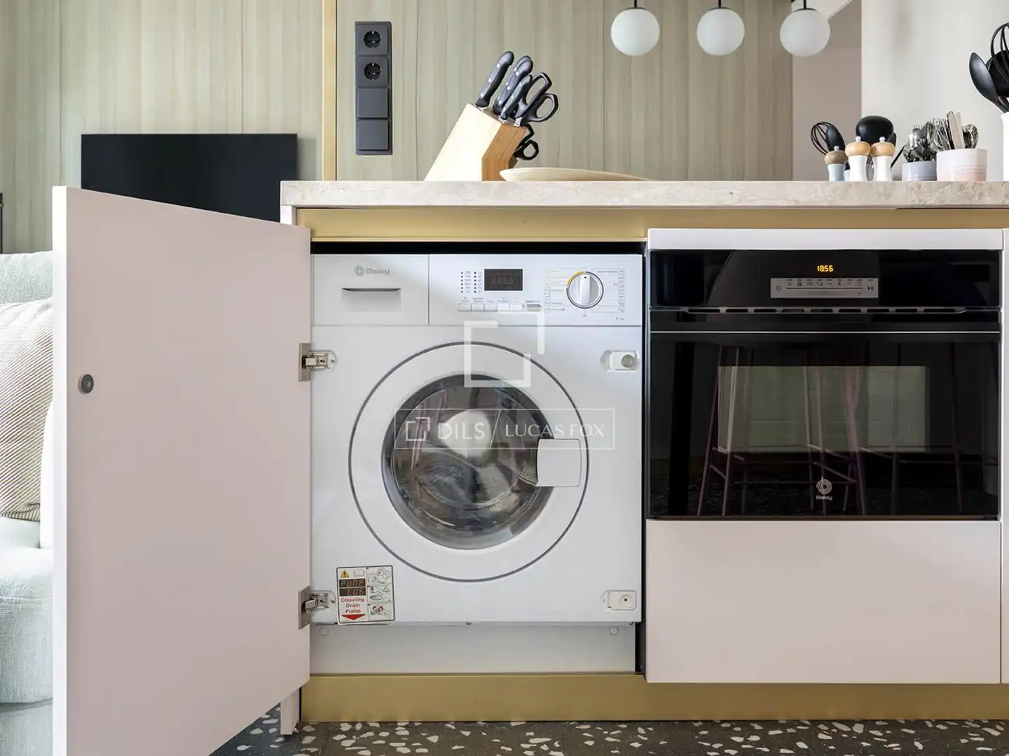 Cocina de Piso de alquiler en Barcelona con Aire acondicionado, Calefacción y Parquet