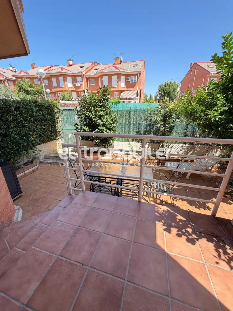 Terrassa de Casa adosada de lloguer en Leganés amb Jardí privat, Parquet i Terrassa