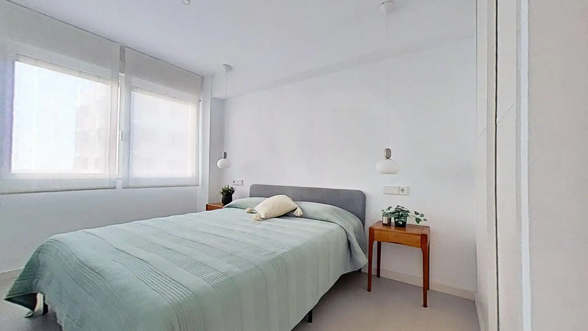 Schlafzimmer von Wohnung zur Miete in Benicasim / Benicàssim mit Klimaanlage, Terrasse und Schwimmbad
