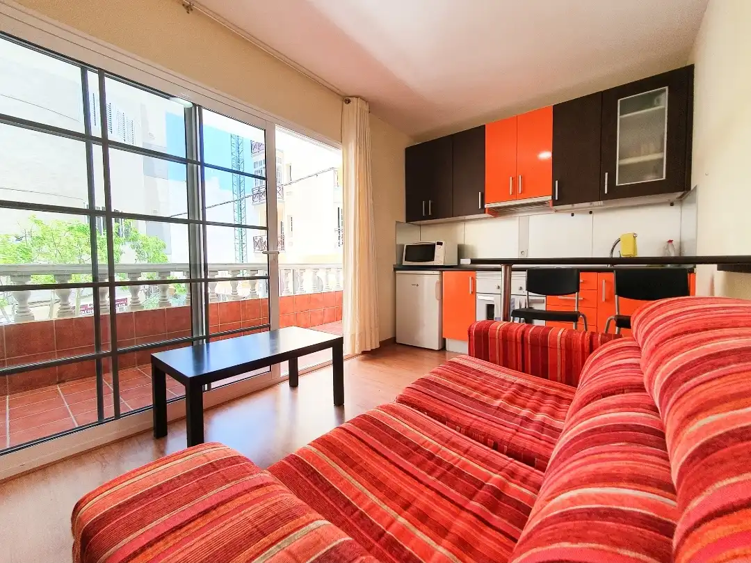 Sala de estar de Piso en venta en Mogán con Terraza, Amueblado y Lavadora