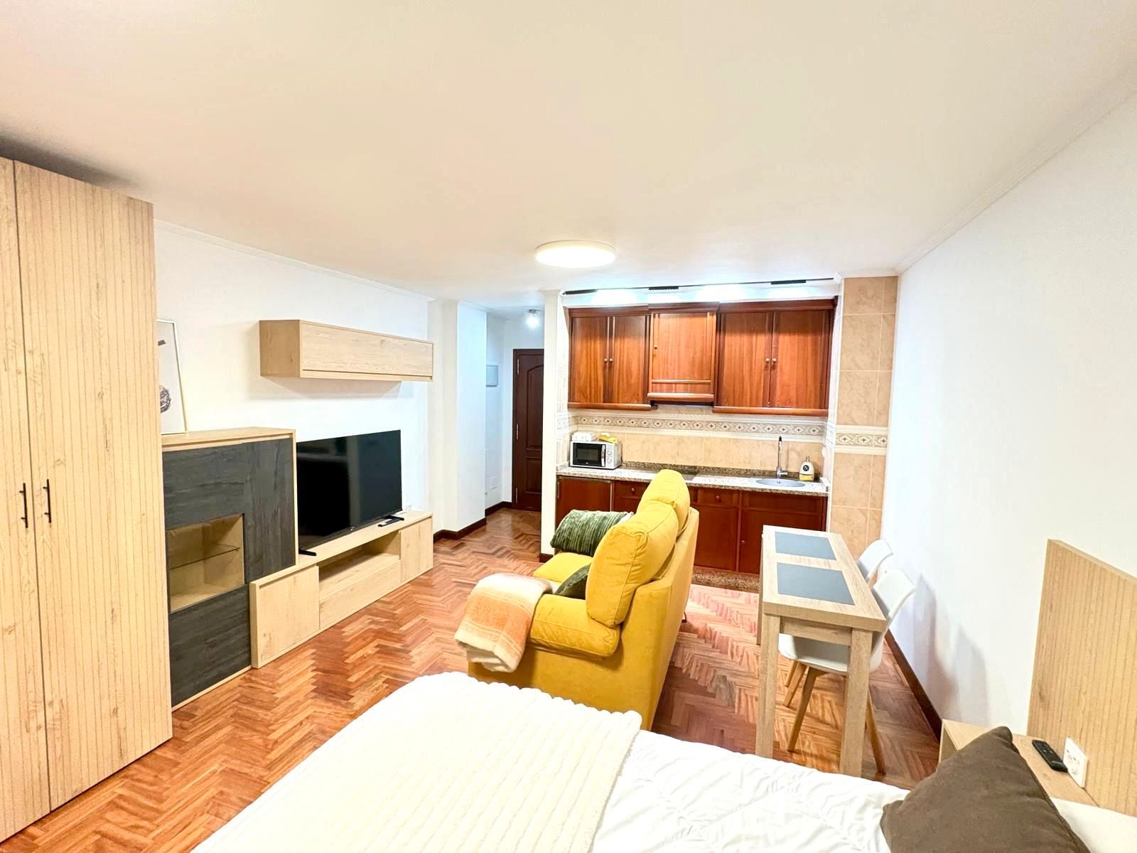 Living room of Study for rent in Vigo   with Heating, Parquet flooring and Furnished