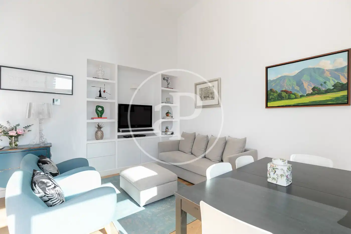 Sala d'estar de Pis en venda en Barcelona amb Aire condicionat, Calefacció i Jardí privat