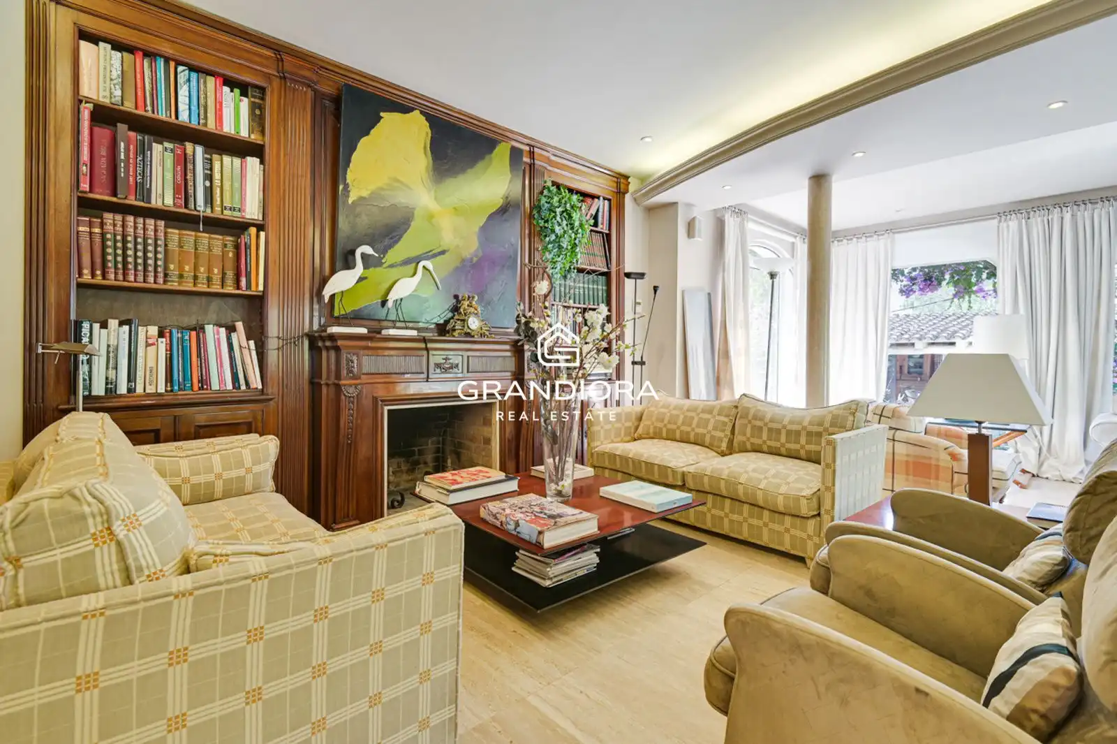 Living room of Houses for sale in El Masnou  with Air Conditioner, Terrace and Swimming Pool