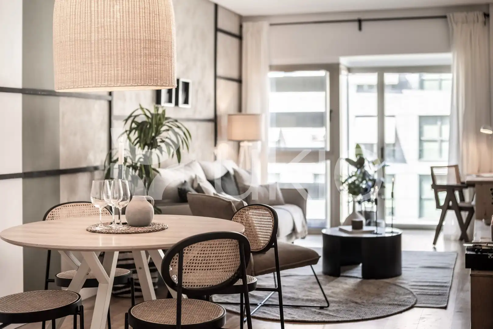 Sala de estar de Apartamento de alquiler en Madrid con Calefacción, Amueblado y Horno