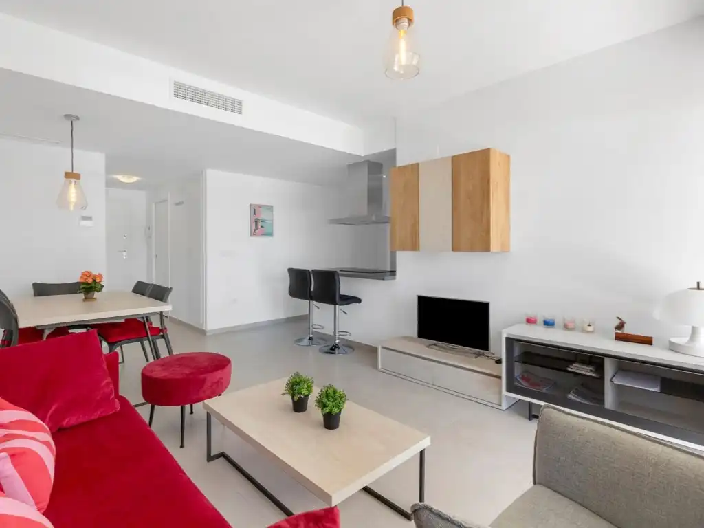Sala de estar de Apartamento en venta en Orihuela con Aire acondicionado, Terraza y Piscina