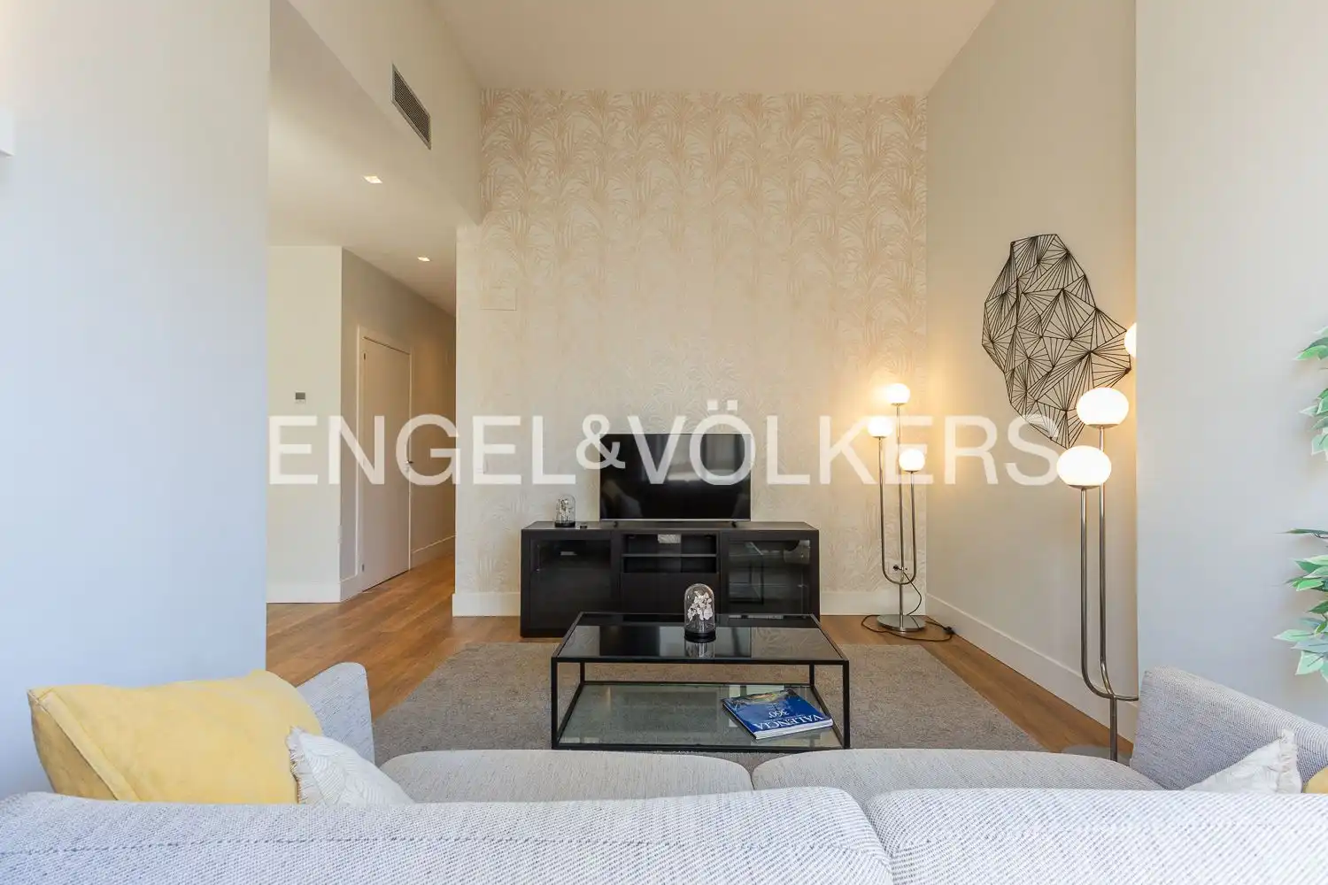 Wohnzimmer von Dachboden zum Verkauf in Valencia mit Klimaanlage, Heizung und Privatgarten
