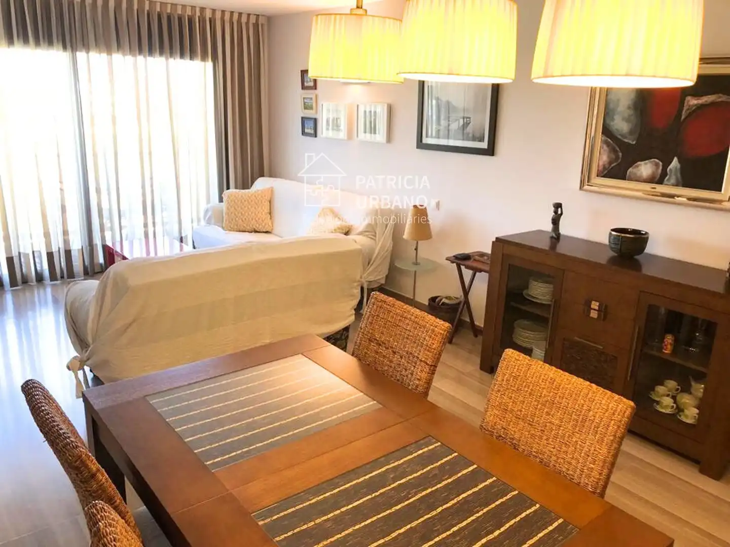 Wohnzimmer von Wohnungen zur Miete in Cambrils mit Klimaanlage, Heizung und Terrasse