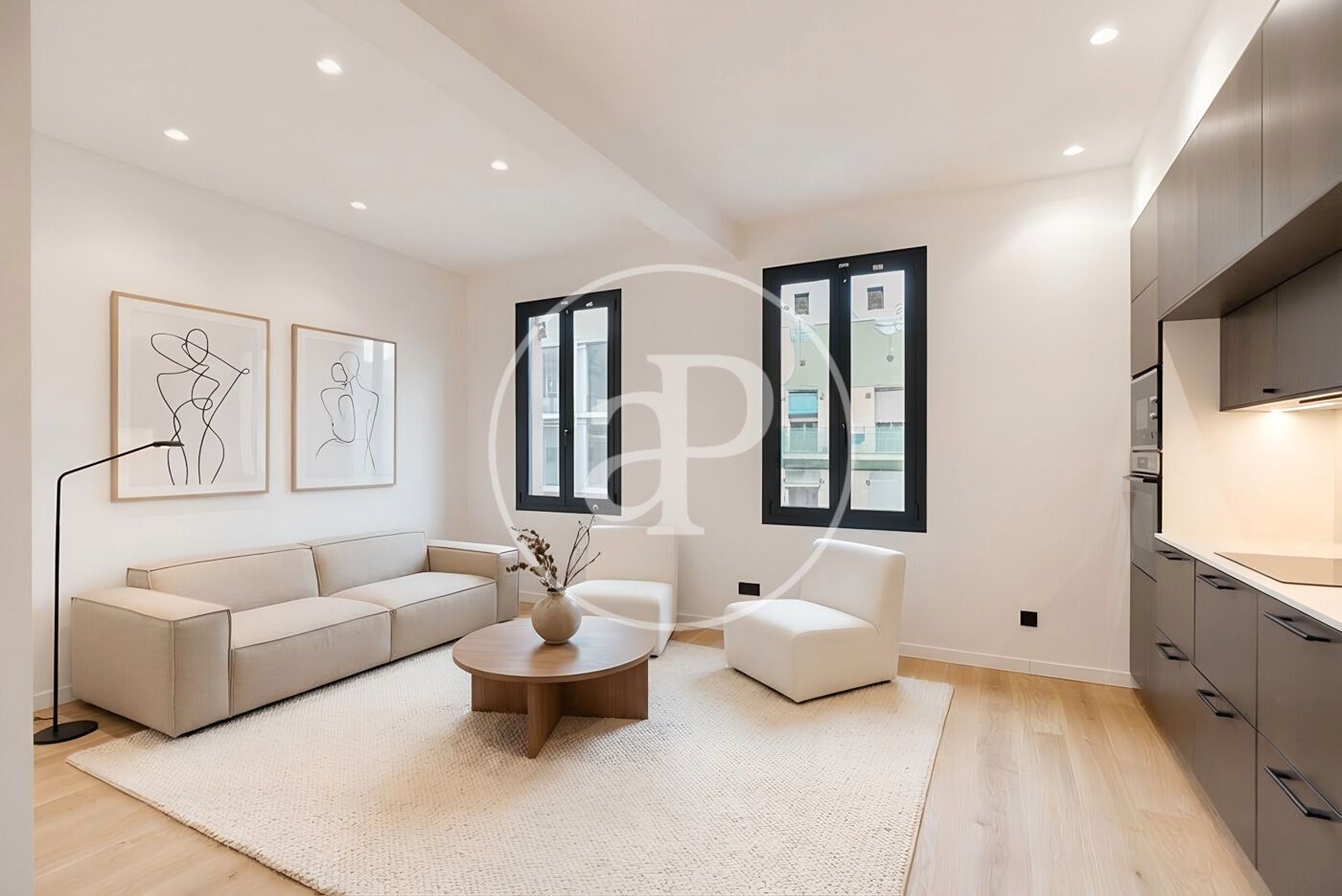 Living room of Flat for sale in  Barcelona Capital  with Air Conditioner and Heating