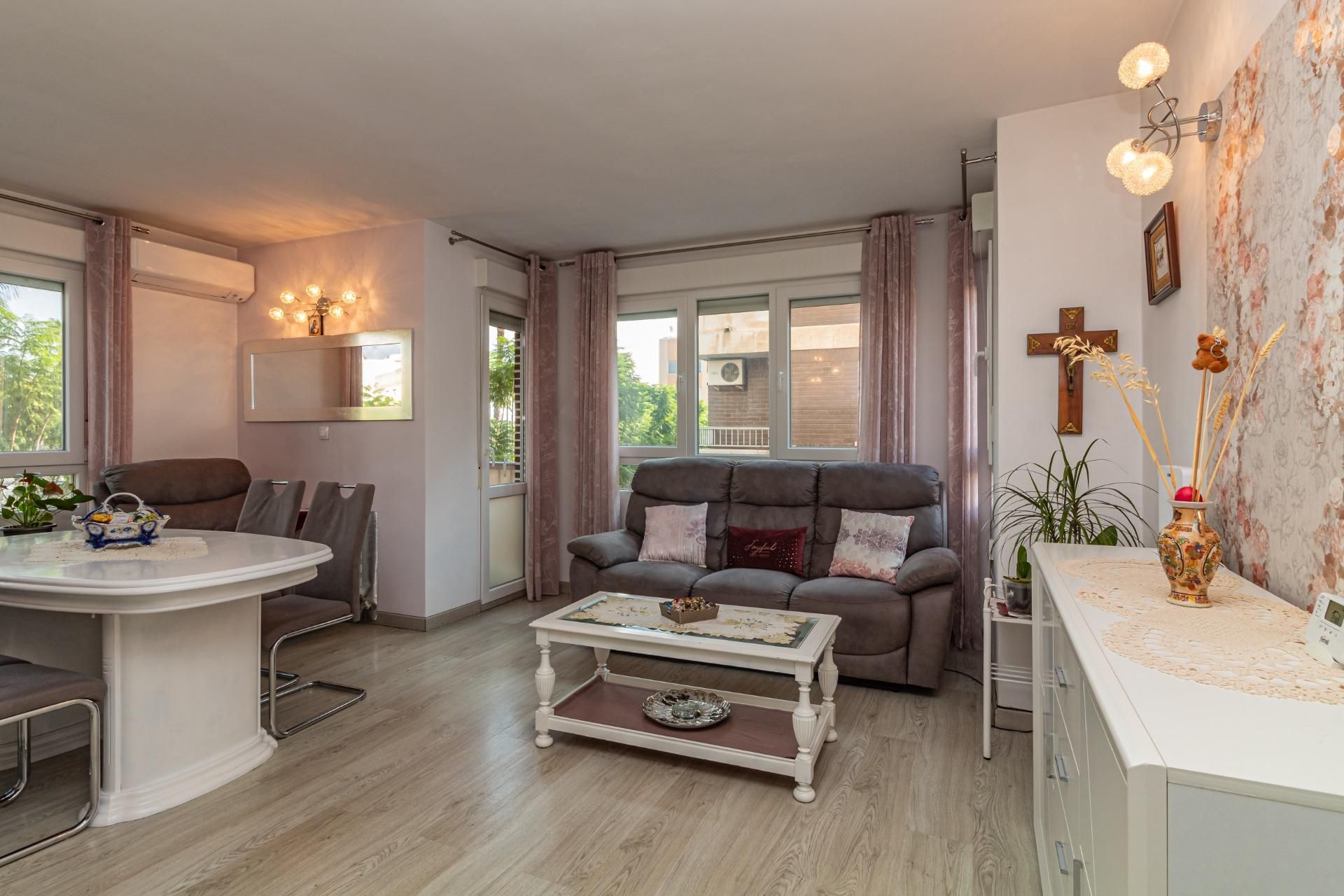 Living room of Flat for sale in Almazora / Almassora  with Heating, Furnished and Balcony