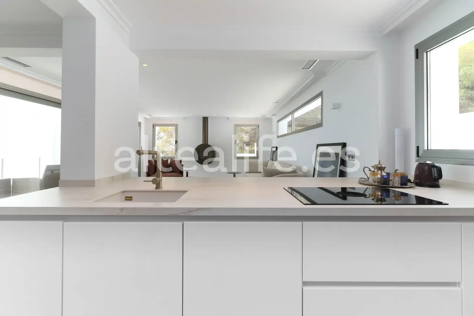 Cocina de Casa o chalet en venta en Altea con Aire acondicionado, Jardín privado y Terraza
