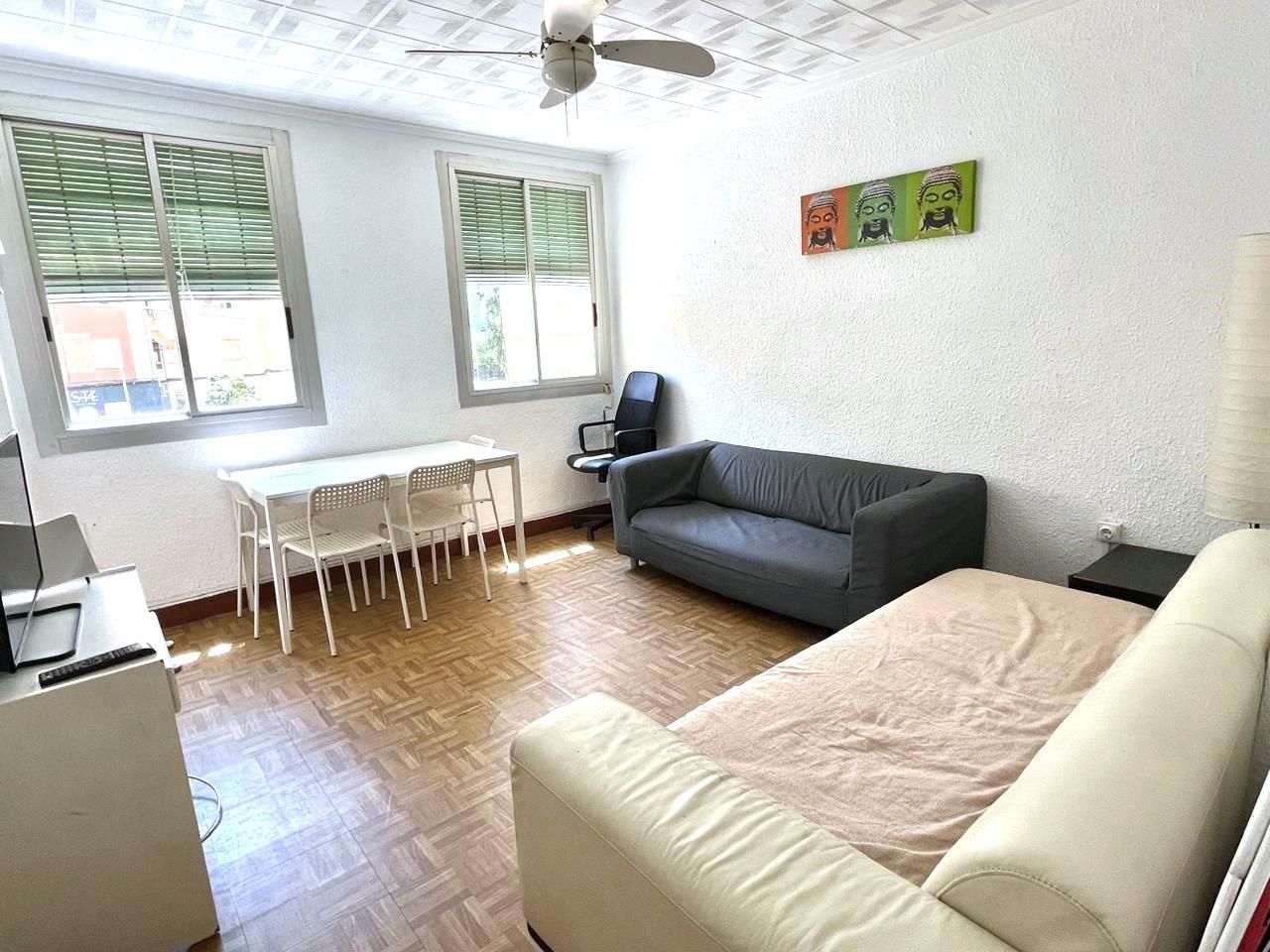 Living room of Flat to rent in  Valencia Capital  with Private garden and Furnished