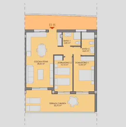 Appartement compact avec piscine à vendre à Fotografo Tiana, imagen 14
