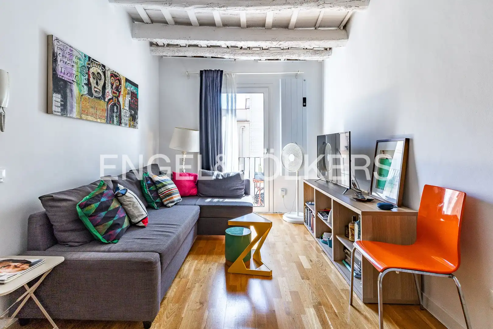 Sala de estar de Ático en venta en Barcelona con Aire acondicionado, Calefacción y Parquet