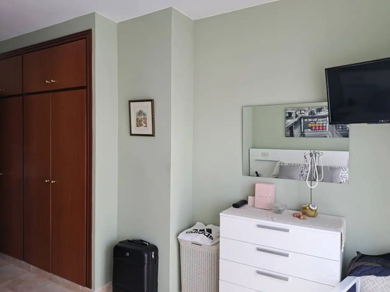 Schlafzimmer von Haus oder Chalet zur Miete in Vilanova i la Geltrú mit Klimaanlage, Heizung und Privatgarten