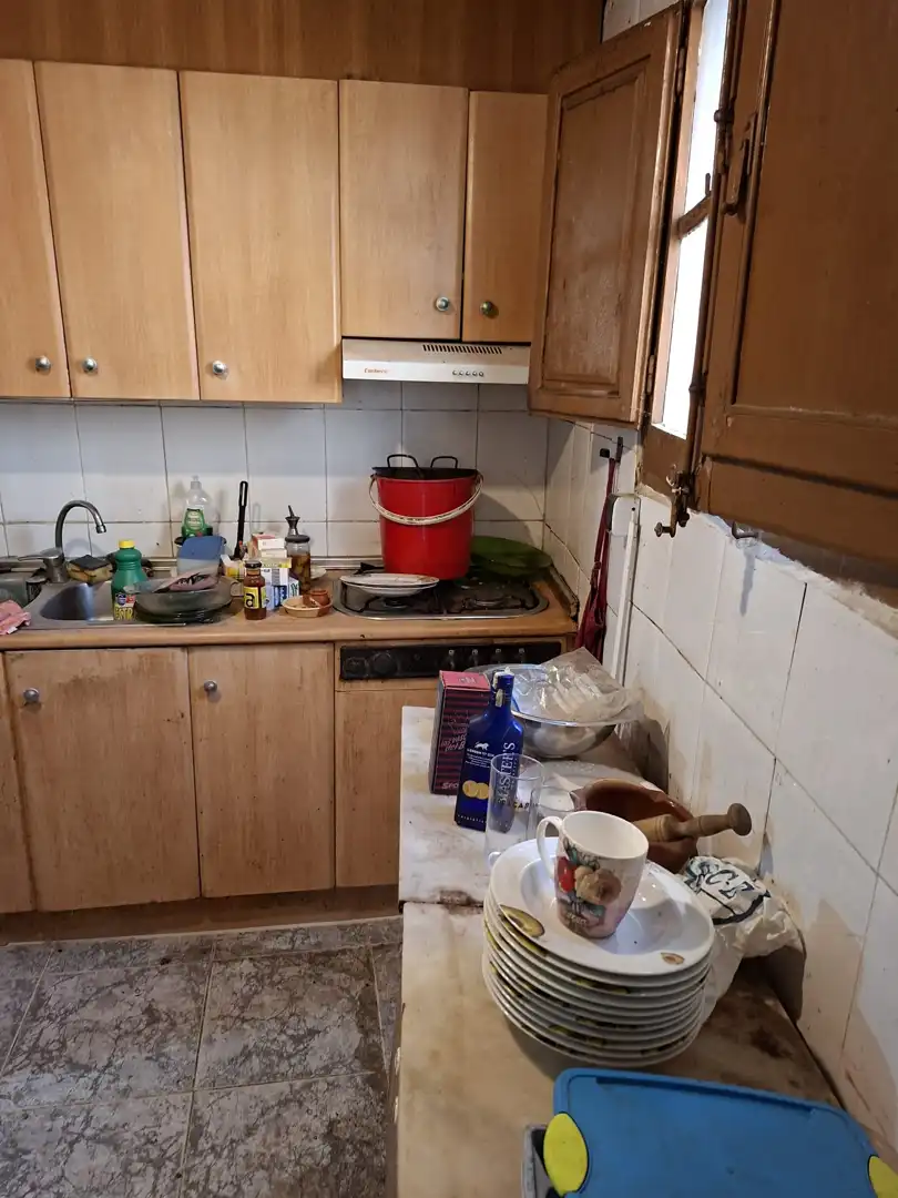 Cuina de Casa o xalet en venda en Fabara amb Moblat i Balcó