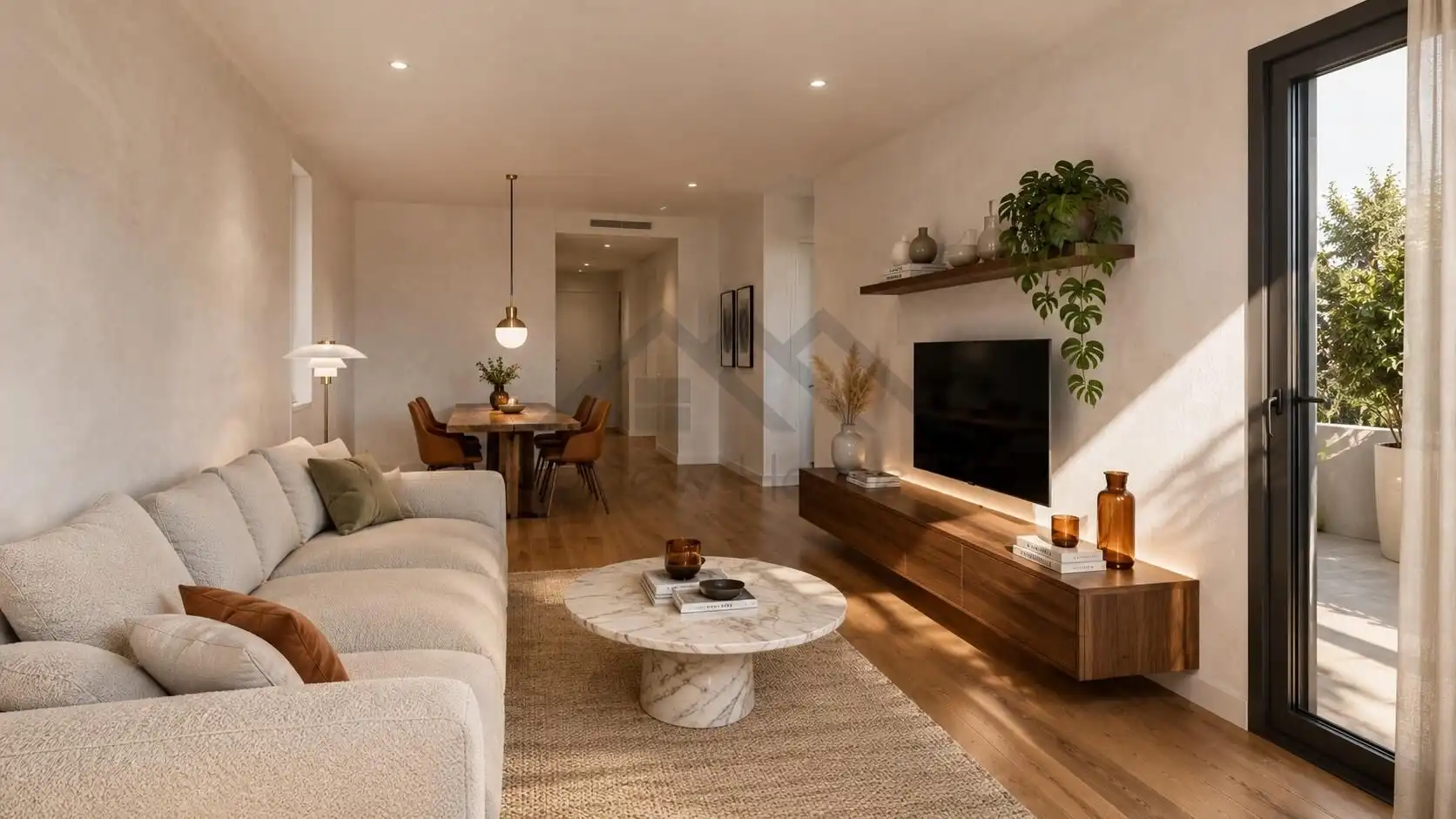 Sala d'estar de Pis en venda en La Pobla de Vallbona amb Balcó
