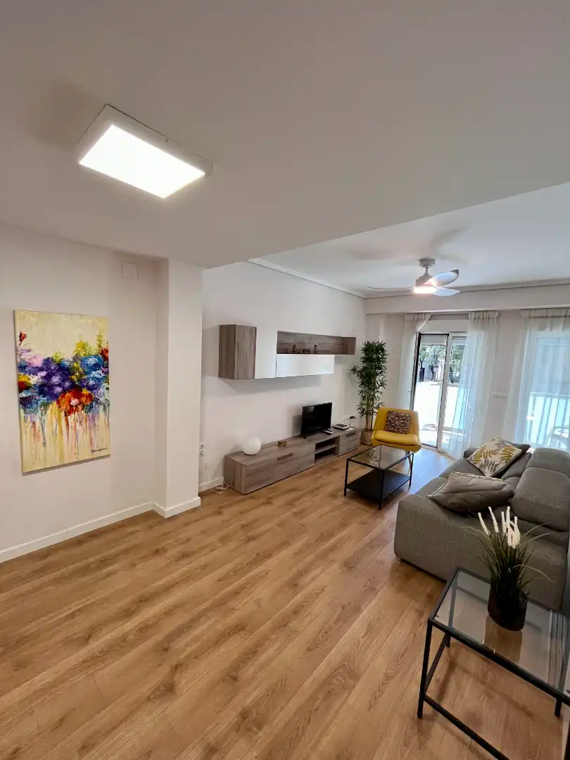 Wohnzimmer von Wohnung zur Miete in Valencia mit Klimaanlage, Heizung und Terrasse